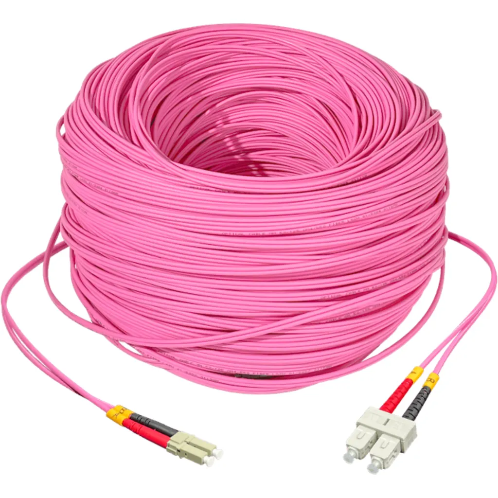 LSZH 200mt LC-SC OM4 MultiModo MM Duplex Jumper Fibra 50/125um 3mm