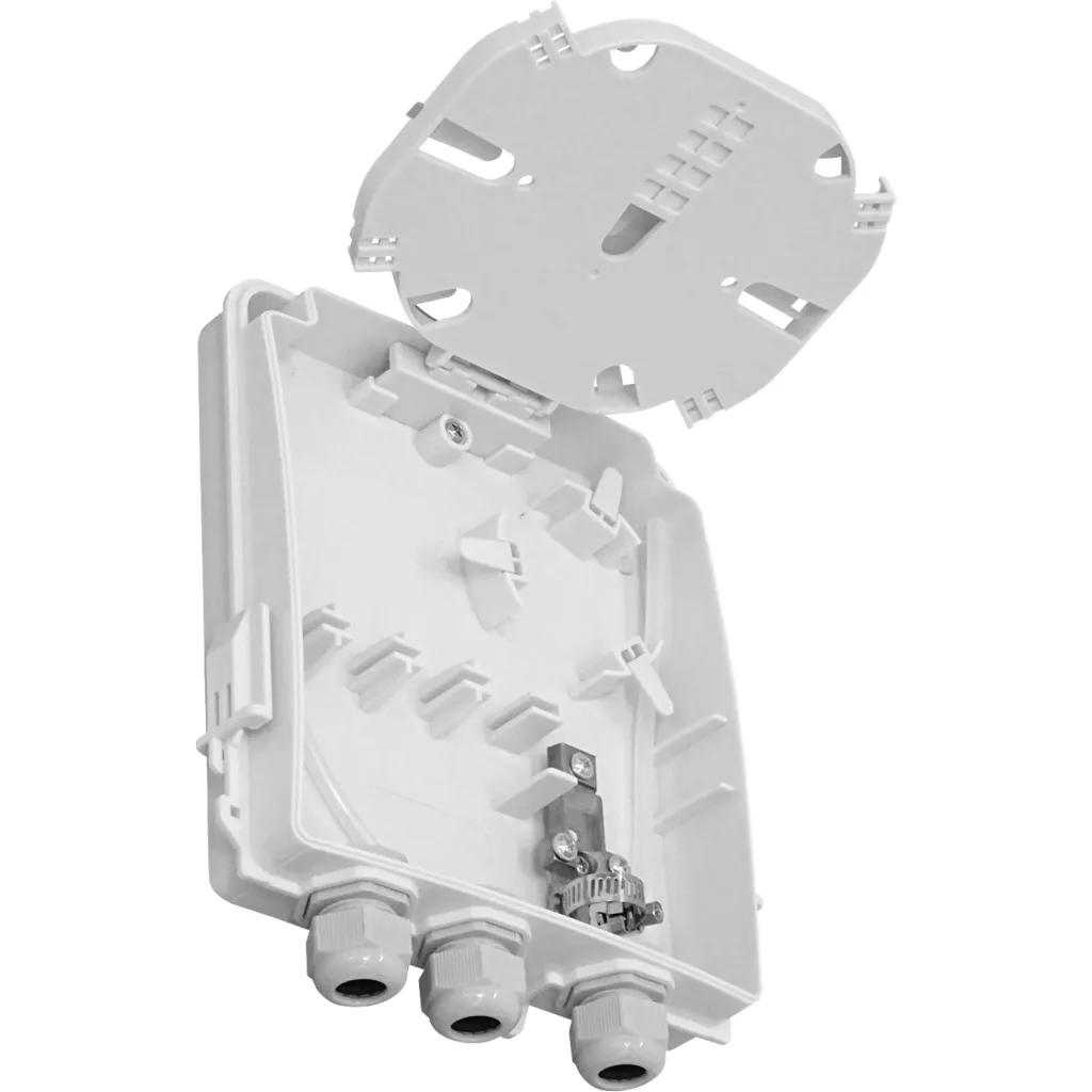 Imagen 2 de 12-Manguito 8-CL-Rectangular IP65 Caja Blanca Terminacion Fibra NAP