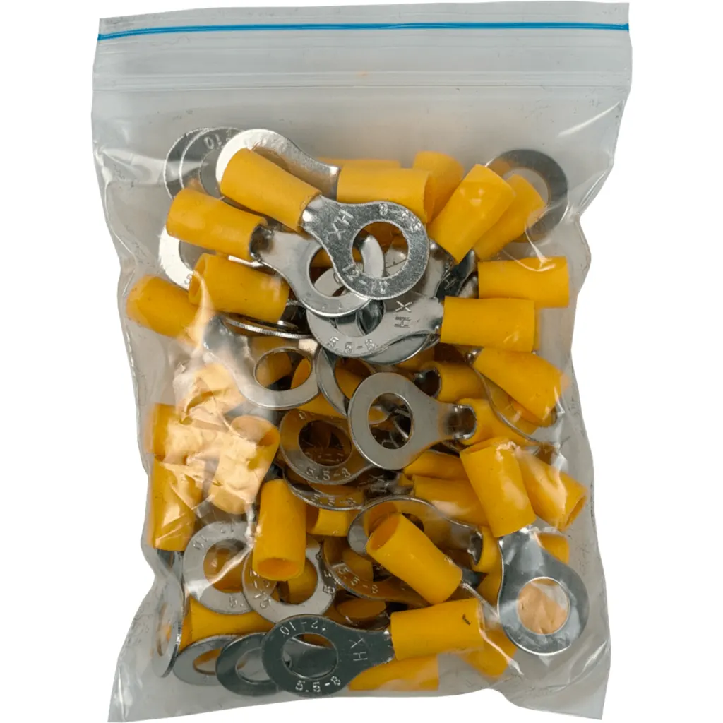 Imagen 2 de RV5.5-8 Ojo-8,4mm 4-6mm2-Cable 50-unids. Conector Amarillo Aislado PVC