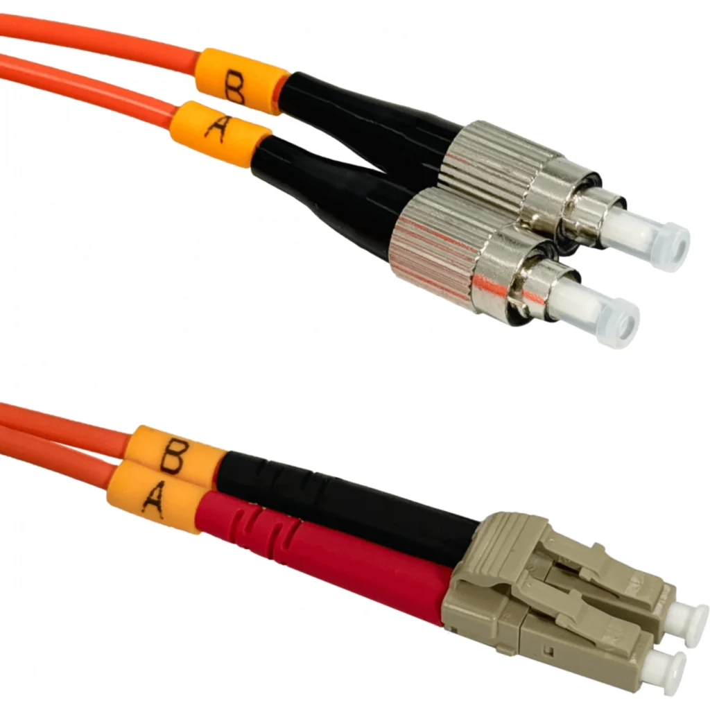 Imagen 1 de 2mt LC-FC OM1 MultiModo MM Duplex Jumper Fibra 62.5/125um LSZH 