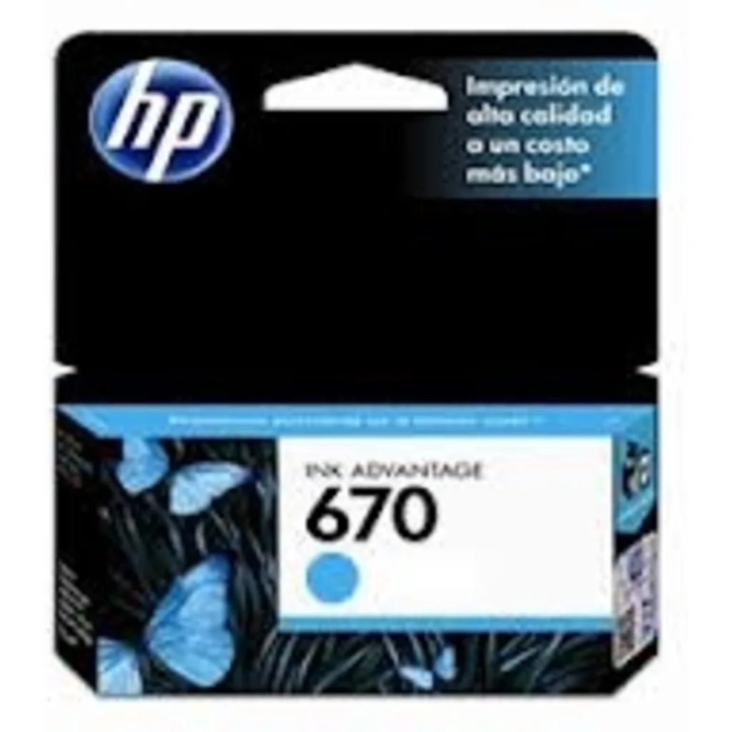 Cartridge HP 670 Cyan Tinta para Imp Deskjet 3525/4615/4625/5525, 300Pág 3.5ml