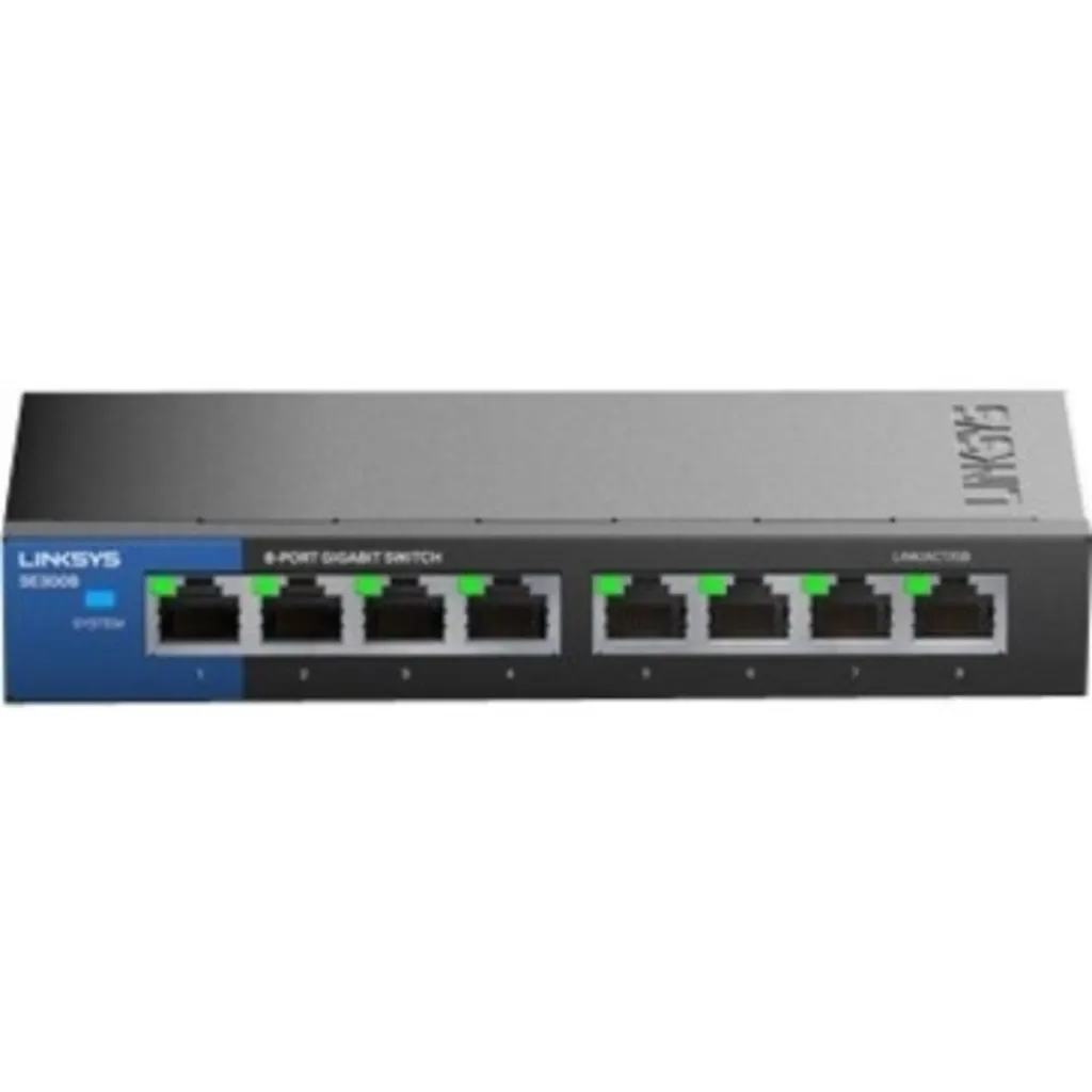 Imagen 3 de Switch Linksys SE3008 8XRJ-45 10/100/1000 Mbps 8 puertos Puertos c/ det. automát