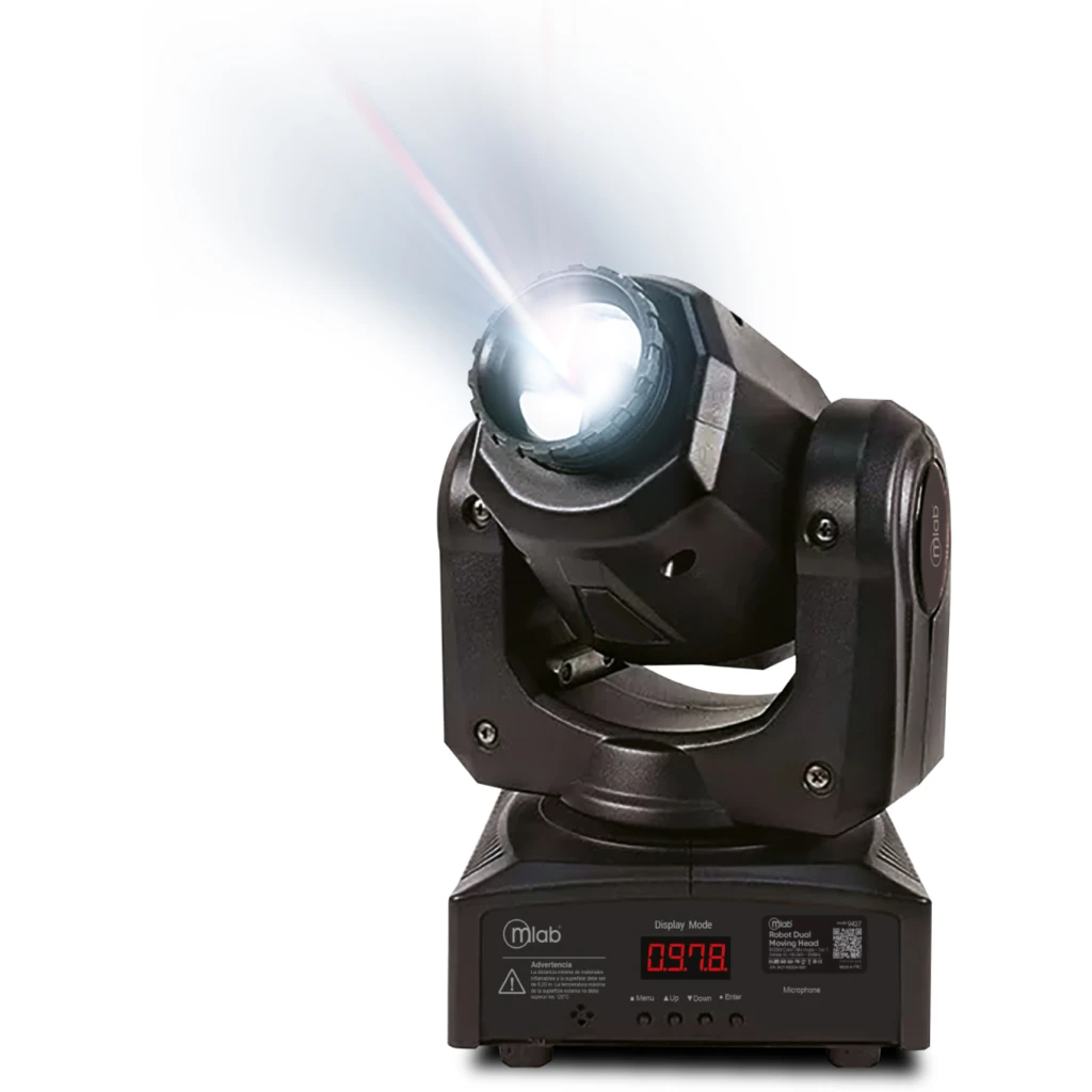 Imagen 1 de MLAB LUZ FIESTA ROBOT MOVING HEAD SPOT LIGHT 1 LED CREE 12W MIC MUSIC RGBW