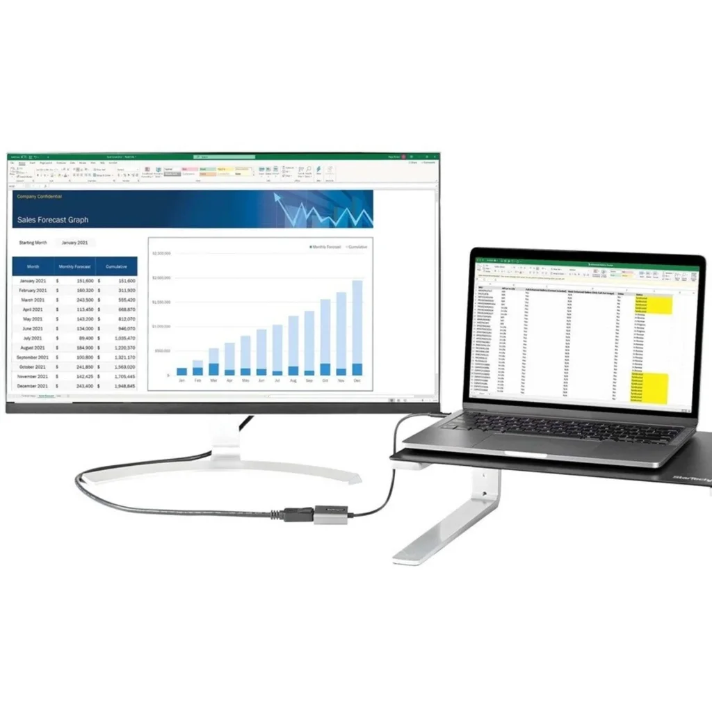 Imagen 2 de Adaptador USB-C Macho a DisplayPort v1.4 Hembra 8K 60Hz funciona c/ThB3 StarTech