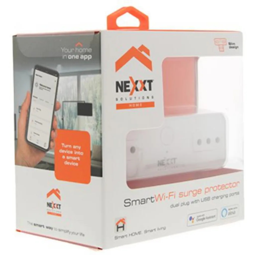 Enchufe inteligente Nexxt NHP-D720, 2 Salidas Wi-Fi 220V