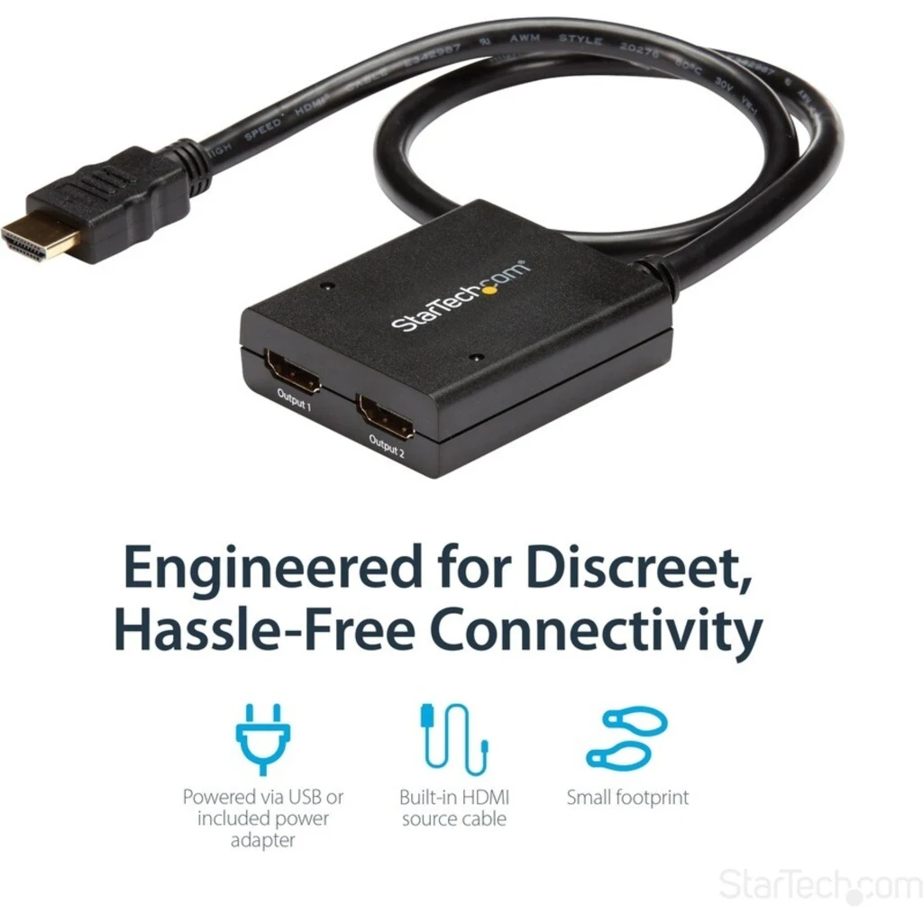 Imagen 9 de Adapdador 4K HDMI Video Splitter 2 Salida HDMI 30 Hz Alimentación USB Negro