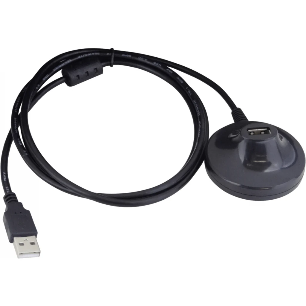 Base y Extension Cable USB2.0 130cm A-M A-H 1,3mt Negro