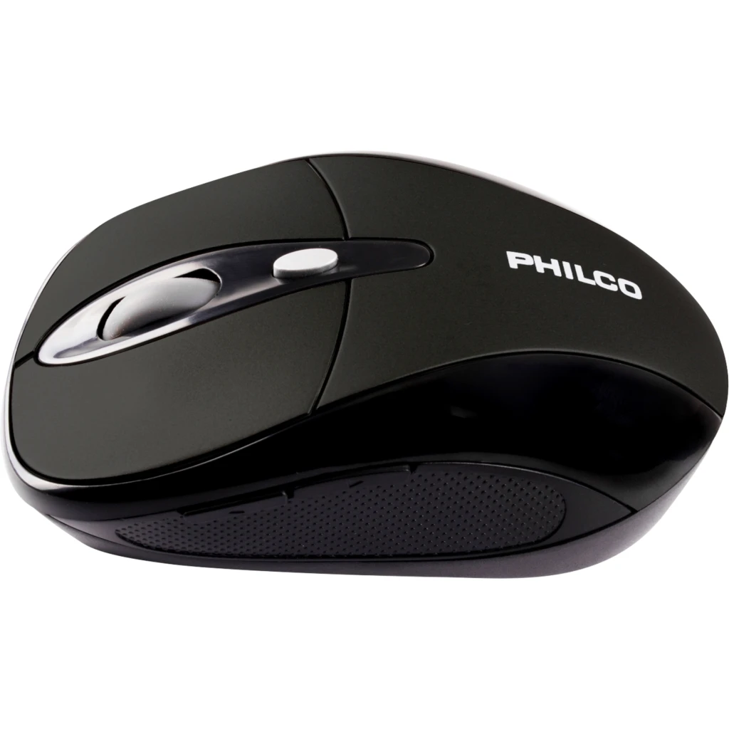 Imagen 1 de Mouse Inalámbrico Philco 245WN, Óptico 1000dpi 5 botones Receptor USB, Negro