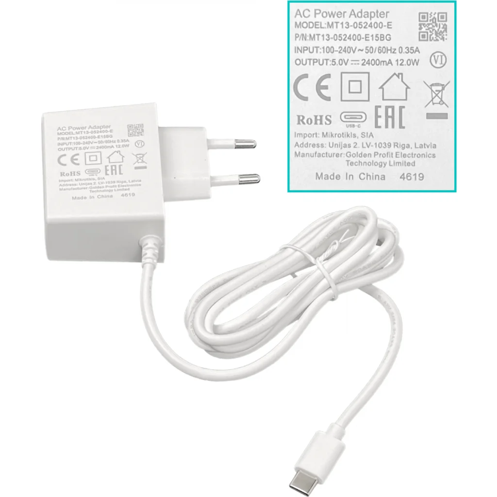 Imagen 3 de MIKROTIK 4-1000 2,4GHz AX600 Gen6 4,3dBi L4 inc5V/12W Type-C L41G-2axD
