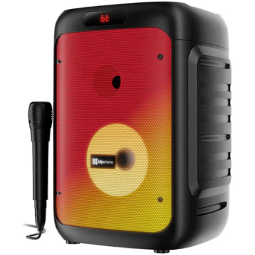 Parlante Karaoke KlipX KLS-652 BoomFire X, Portable 8" 100W RMS c/mic Bt5.0 USB