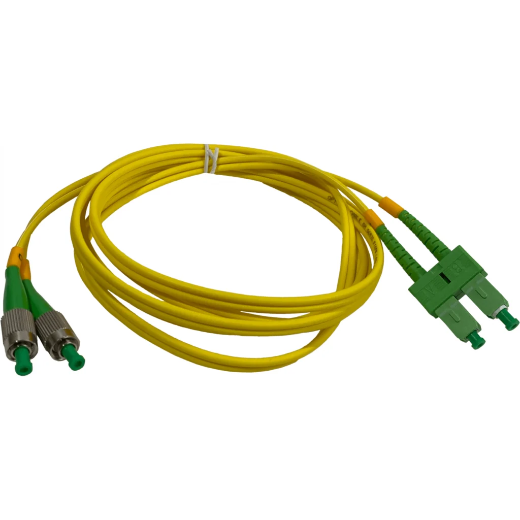 Imagen 2 de 2mt SC/APC-FC/APC MonoModo SM Duplex Jumper Cable Fibra 9/125um 3mm