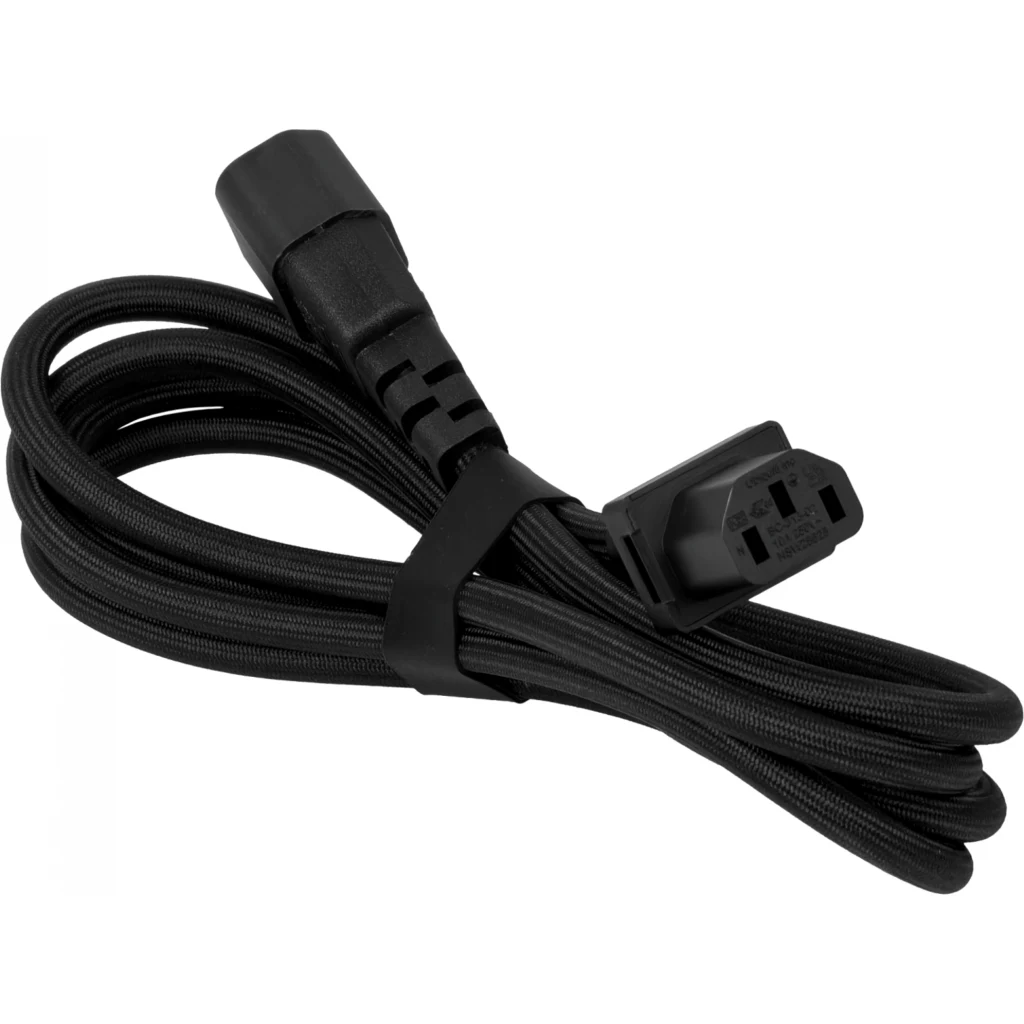 Imagen 3 de UI 1,8mt Negro Macho-Hembra Cable Poder 10A IEC UACC-CABLE-C13-C14