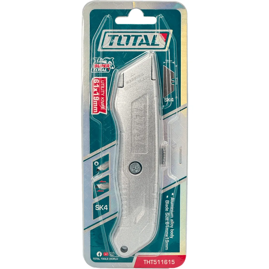 Imagen 1 de TOTAL Cuchillo Aluminio cartonero 61x19mm THT511615