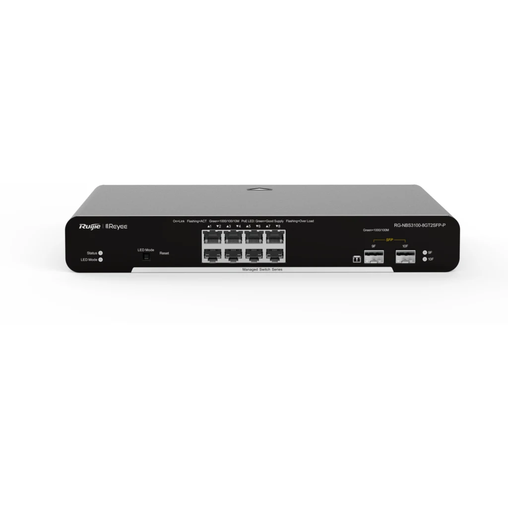 RG-NBS3100-8GT2SFP-P Switch L2 Gbit 8 Puertos 2SFP PoE 125W Gestion en la Nube