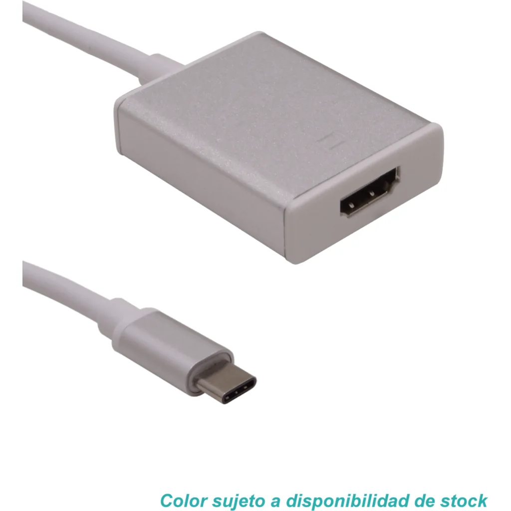 Imagen 2 de Adaptador USB-C 3.1 Macho a HDMI v1.4 Hembra 1080p Cable 12cm solo Pc Blanco