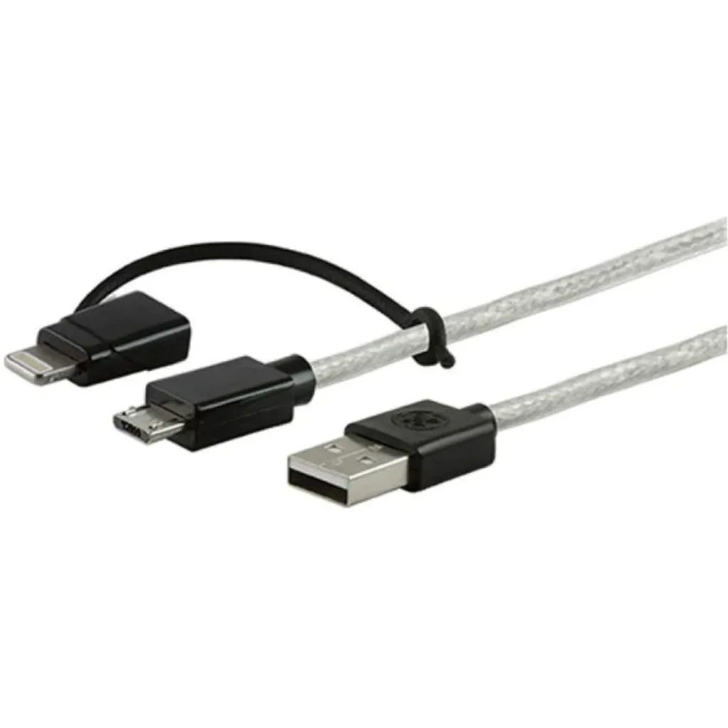 Imagen 1 de CABLE 2 EN 1 MICO USB C/ ADAPTADOR LIGHTNING GE 1,80 MTS