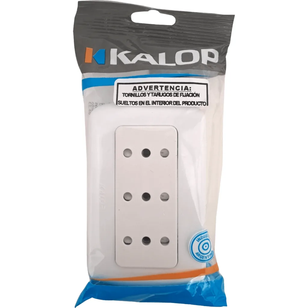 Imagen 2 de KALOP 3-Enchufes Sobrepuesto Blanco con-Tierra Tekna KS39673