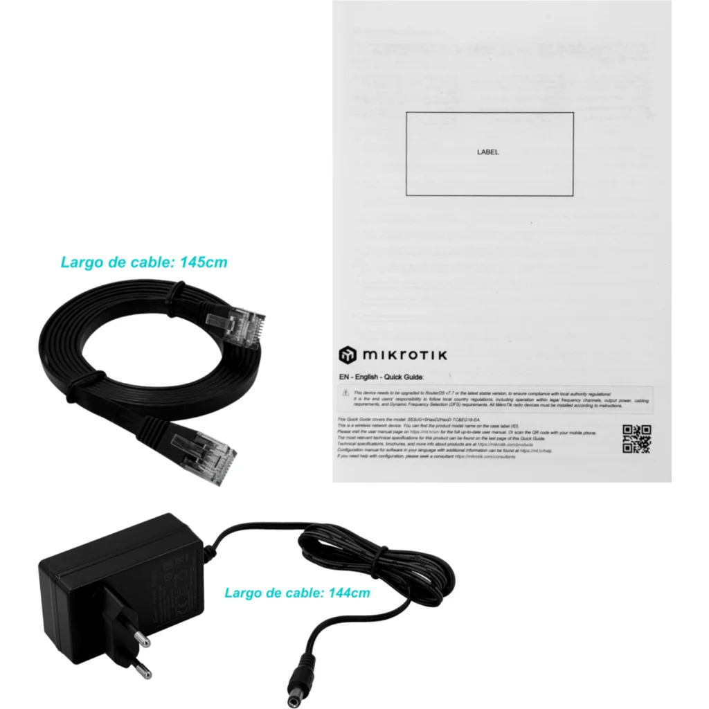 Imagen 3 de MIKROTIK LTE18 4-1000 1-2500 11ax Sim USB S53UG+5HaxD2HaxD-TC&EG18-EA