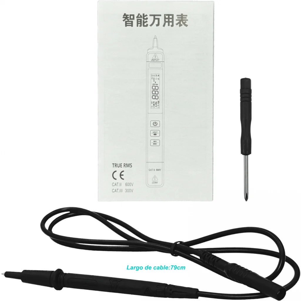 Imagen 2 de Multitester Directo 1-Pinza-Fija Digital req-2x-AAA 600VDC/AC BSIDE Z1