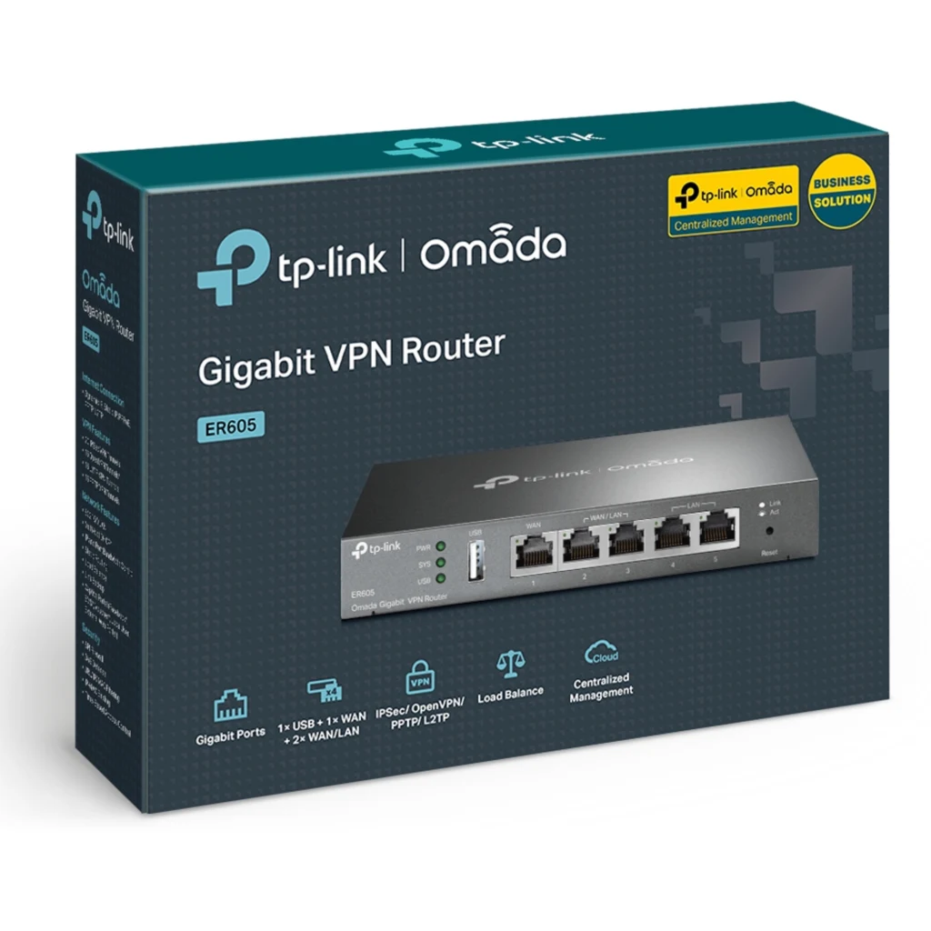 Imagen 4 de Router TP-Link ER605 V2 VPN Gigabit VPN 3 puertos Ethernet WAN + 1 USB WAN