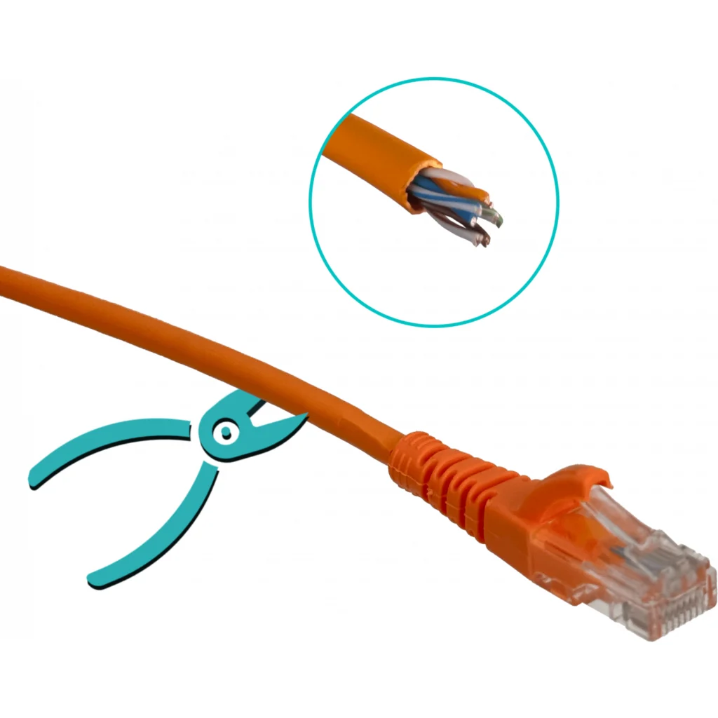 Imagen 1 de LINKMADE 3MT CAT5E NARANJO LSZH CABLE PATCH INYECTADO MULTIFILAR