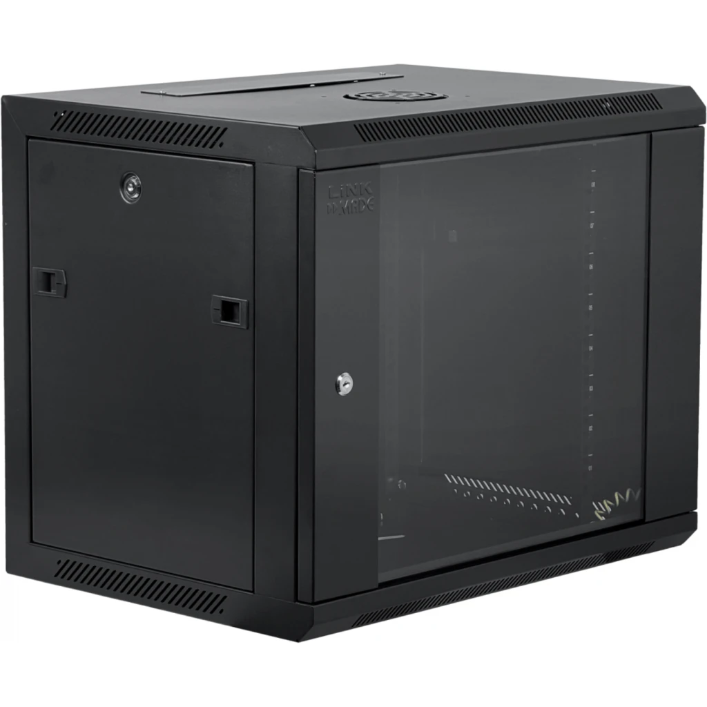 Imagen 5 de Gabinete Muro LINKMADE 45CM-FONDO 9U RACK PARED NEGRO
