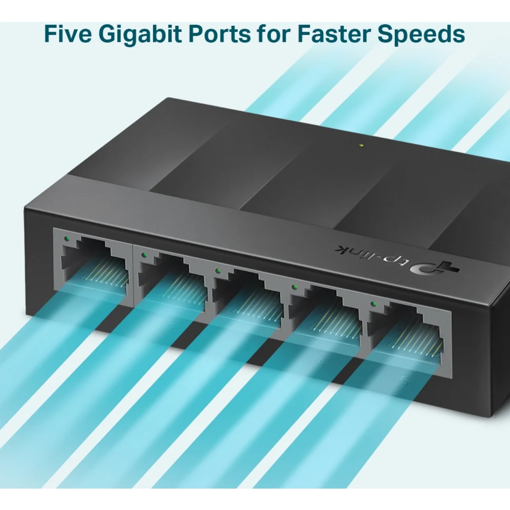 Imagen 2 de Switch TP-Link LS1005G LiteWave, 5*10/100/1000Mbps Sobremesa, Montaje en pared