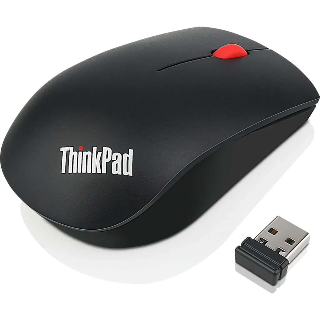 Mouse Inalámbrico Lenovo Essential Wireless Nano USB ambidiestro 1xAA Negro