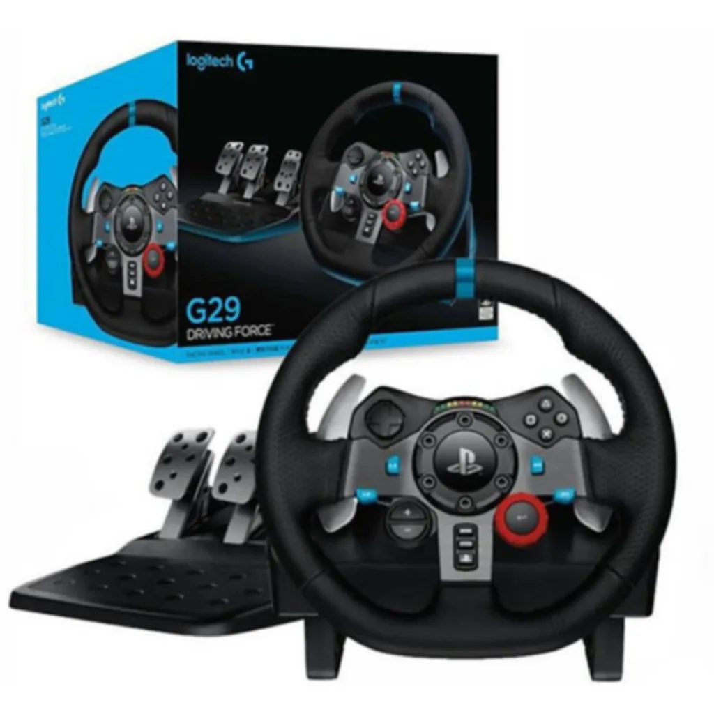 Volante + Pedales de Carrera Logitech Driving Force Racing Wheel USB PS4 PS5 PC