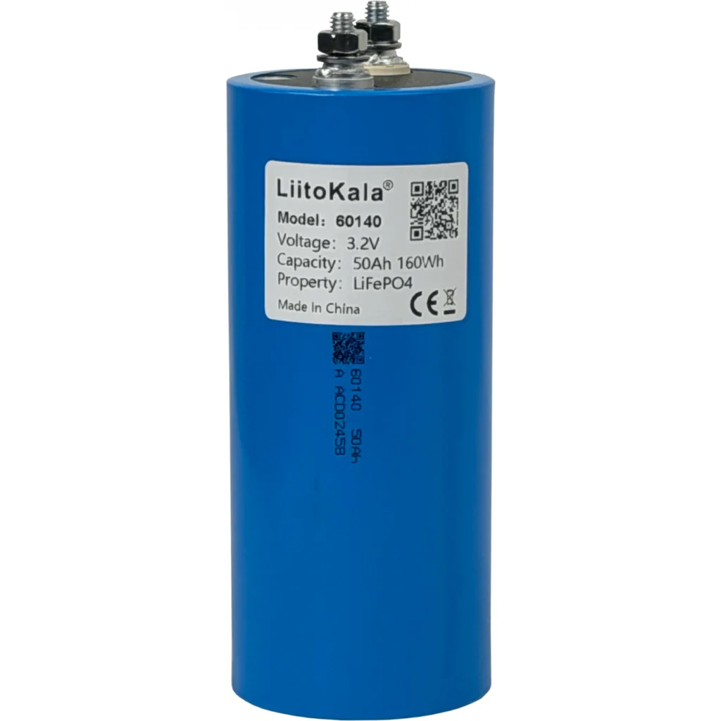 60x145mm 1-Pila Litio LifePO4 3,2V 50Ah Recargable Bateria 160WH