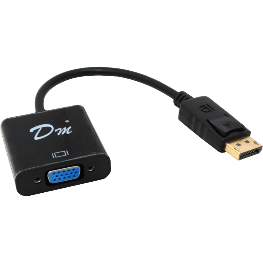 Adaptador de video DisplayPort Macho a VGA Hembra color negro/ mod. UL-DPVGA