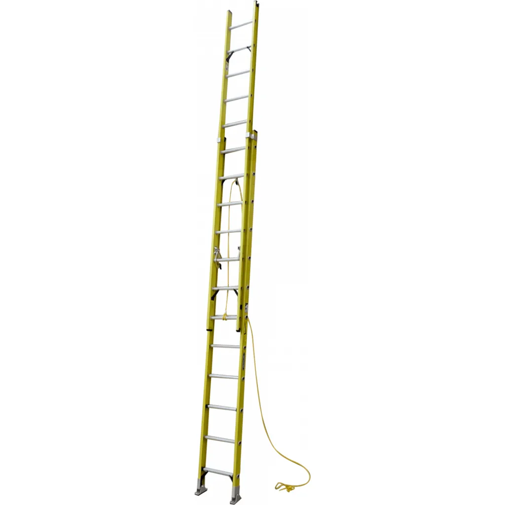 Imagen 1 de 3,6-7,5mt 140kg Telescopica Fibra de Vidrio 24-Peldano Escalera