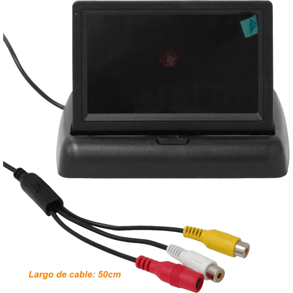 Imagen 4 de Monitor 4-pulgadas Pantalla Analogo 2-RCA-H Plug-5,5x2,1mm Auto-Muro