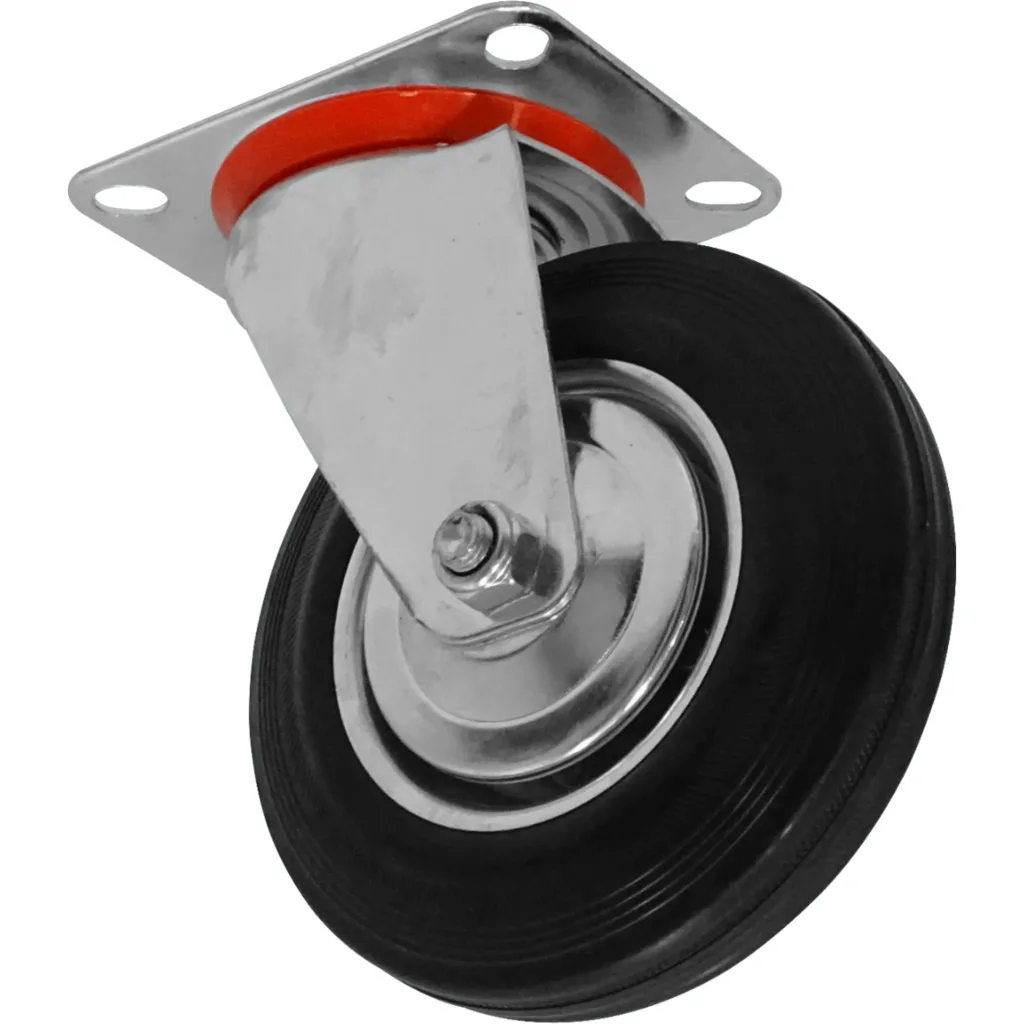 Imagen 1 de Rueda 6-pulgadas Giratoria Negra Soporta-150Kg 103x130x200