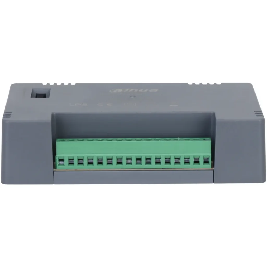 Imagen 1 de DH-PFM344D-8CH-EN. Fuente de poder Dahua de 8 canales, fuente entrega un maximo de 12W por canal considerando un maximo de 60Watt de entrega en el total de sus salidas.