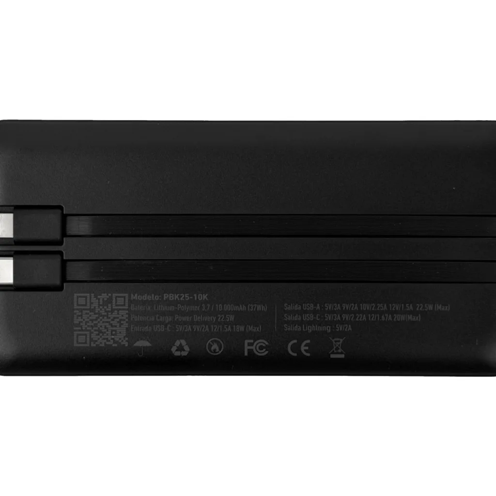 Imagen 5 de PHILCO Banco de Bateria 10000mAh 2-USB-C USB-A 37Wh Max-22,5W Portatil