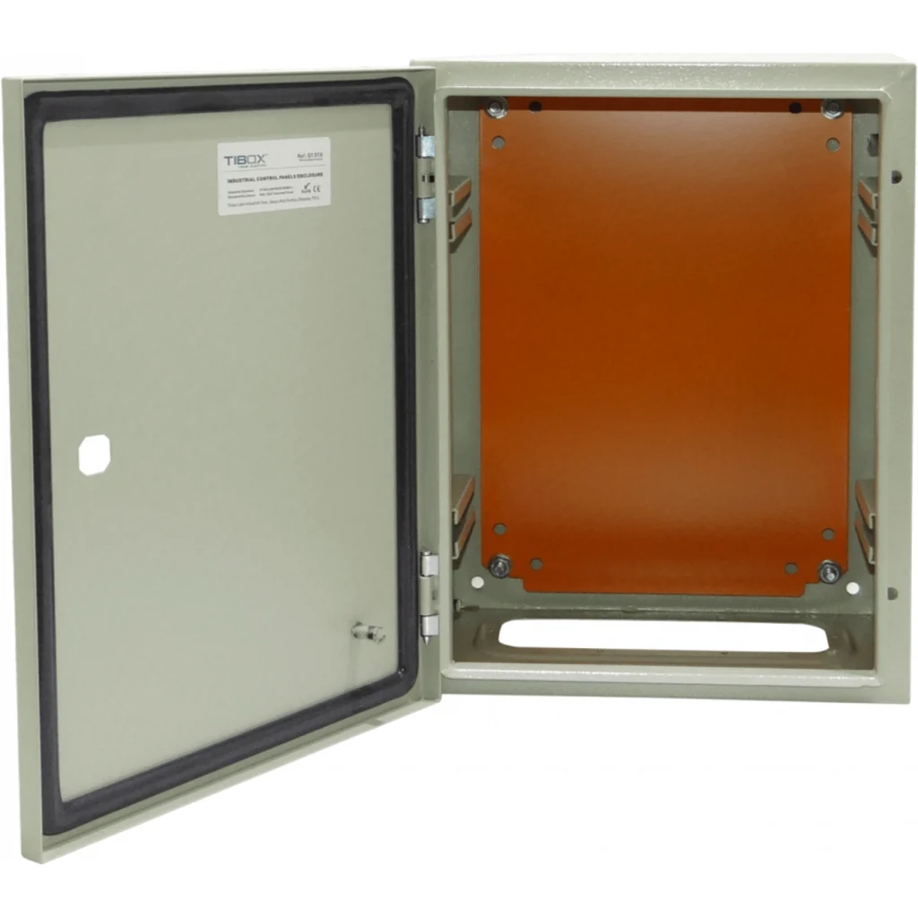 Imagen 4 de TIBOX 400x300x200mm 1-chapa inc-Llave Caja Metalica Tablero IP66 Beige