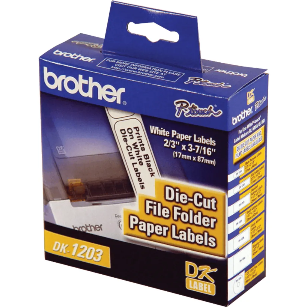 BROTHER 17x87mm 300-Etiquetas Adhesivas Papel Blanco para serie-QL
