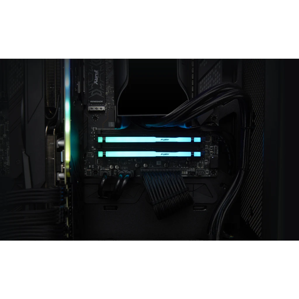 Imagen 10 de Memoria RAM 16GB DDR5 6400MHz DIMM CL32 1.4v 288p Kingston FURY Beast RGB Expo 