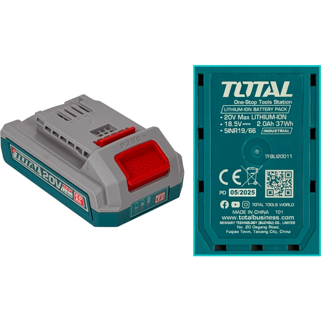 Imagen 8 de TOTAL Atornillador de impacto inalambrico Hexagonal 1/4 TIRLI2002 P20S