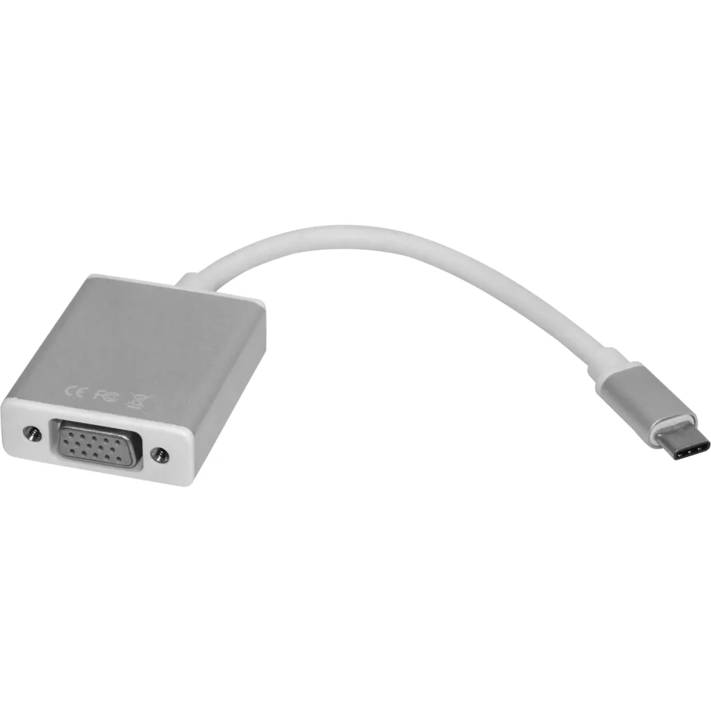 Imagen 1 de USB-C-M USB3.0/3.1 VGA-H Adaptador Cable 10cm solo-PC