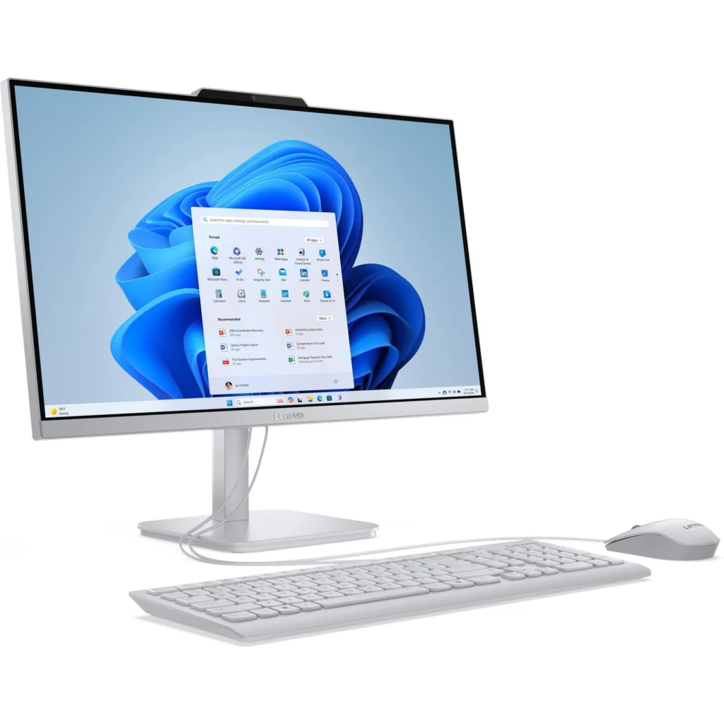 Lenovo IdeaCentre A100 - All-in-one - Intel Core i3 Core i3 N305 / 3.2 GHz - DDR4 SDRAM - 512 GB HDD - 24" - Intel HD Graphics - Windows 11 Home - Cloud Grey - Spanish