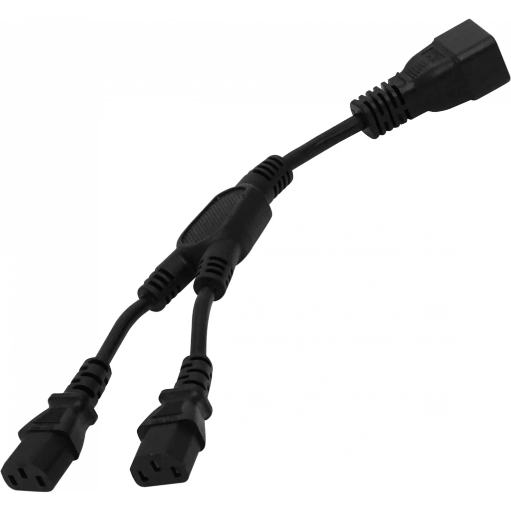 Imagen 1 de Cable de Poder CDMC2, 2* C13 Hembra 10A, 1* C20 Macho 16A, 8+5cm