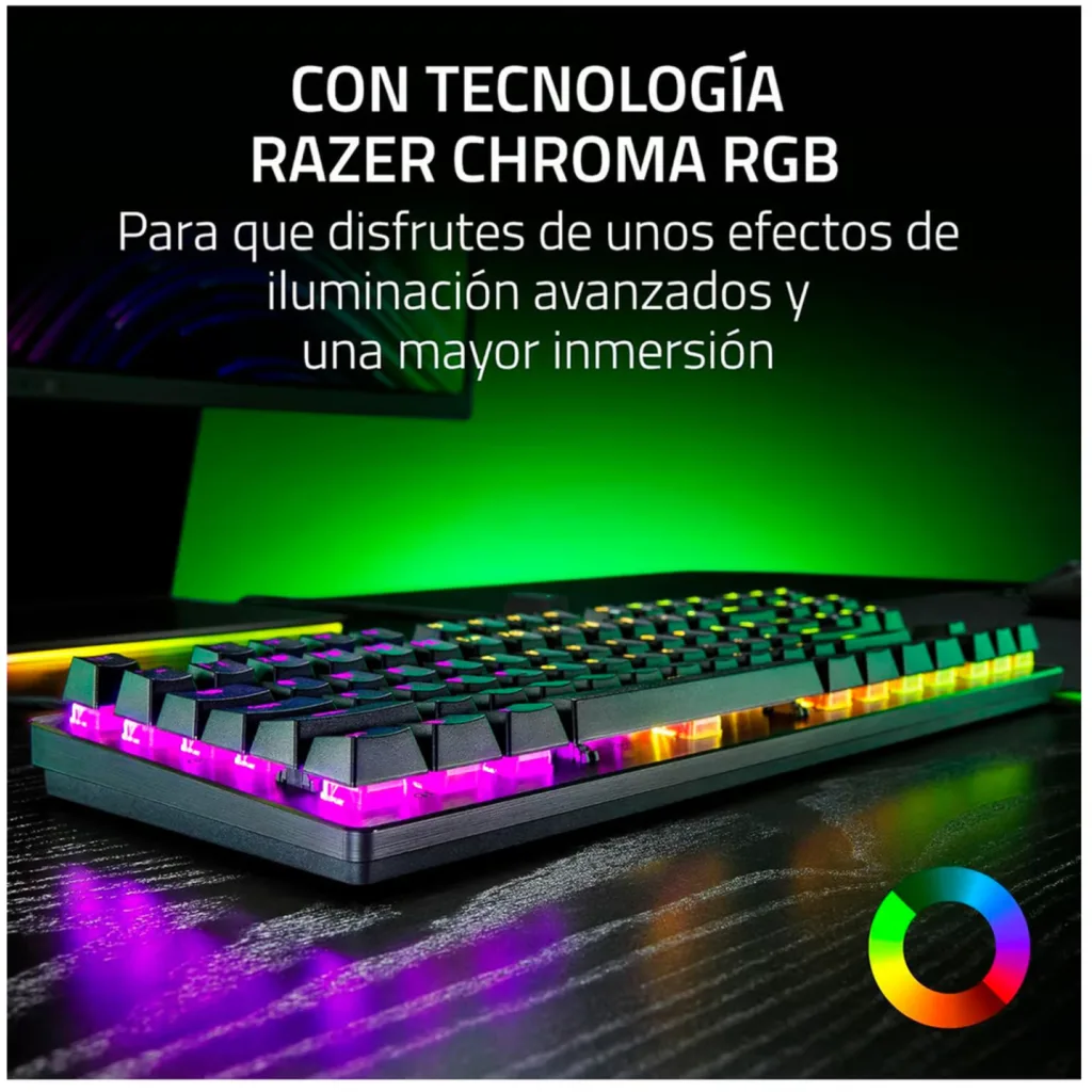 Imagen 4 de Taclado Gamer Alámbrico Razer Huntsman V3 X Tenkeyless Optic RGB, Español