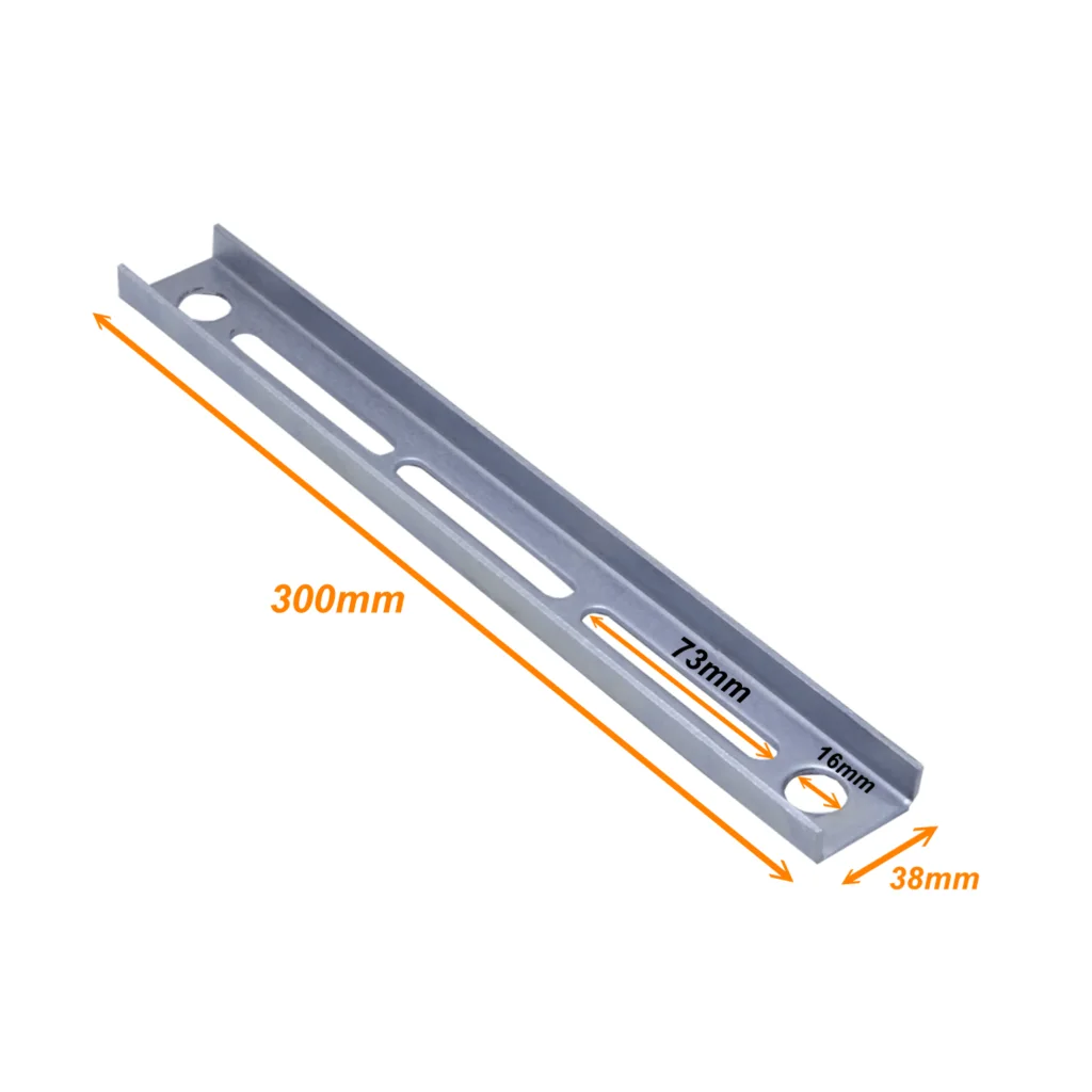 Imagen 1 de 25cm/30cm 2-Perf Barra Metal Ranurada Soporte para CC-120 300x39x14mm