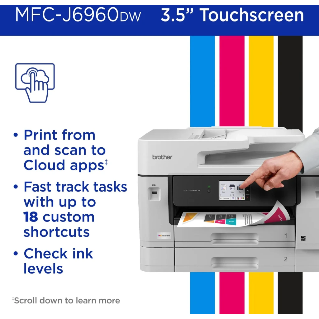 Imagen 6 de Multifunción Brother MFCJ6960DW, Tinta color, 1200*4800 WiFi USB2.0
