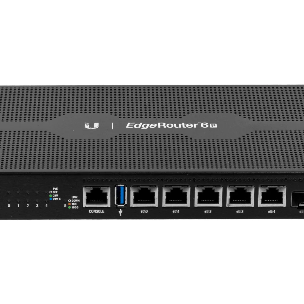 Imagen 4 de ER-6P UBIQUITI 5-1000POE24 1-SFP USB CONSOLE-RJ45 Router inc24V 800MHz-Dual