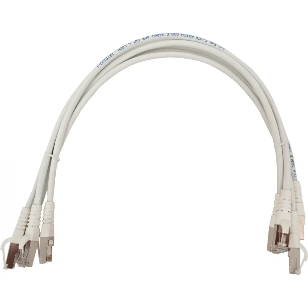 LINKMADE 4UN 50CM F/UTP CAT6 BLANCO LSZH CABLE PATCH MULTIFILAR INYECT