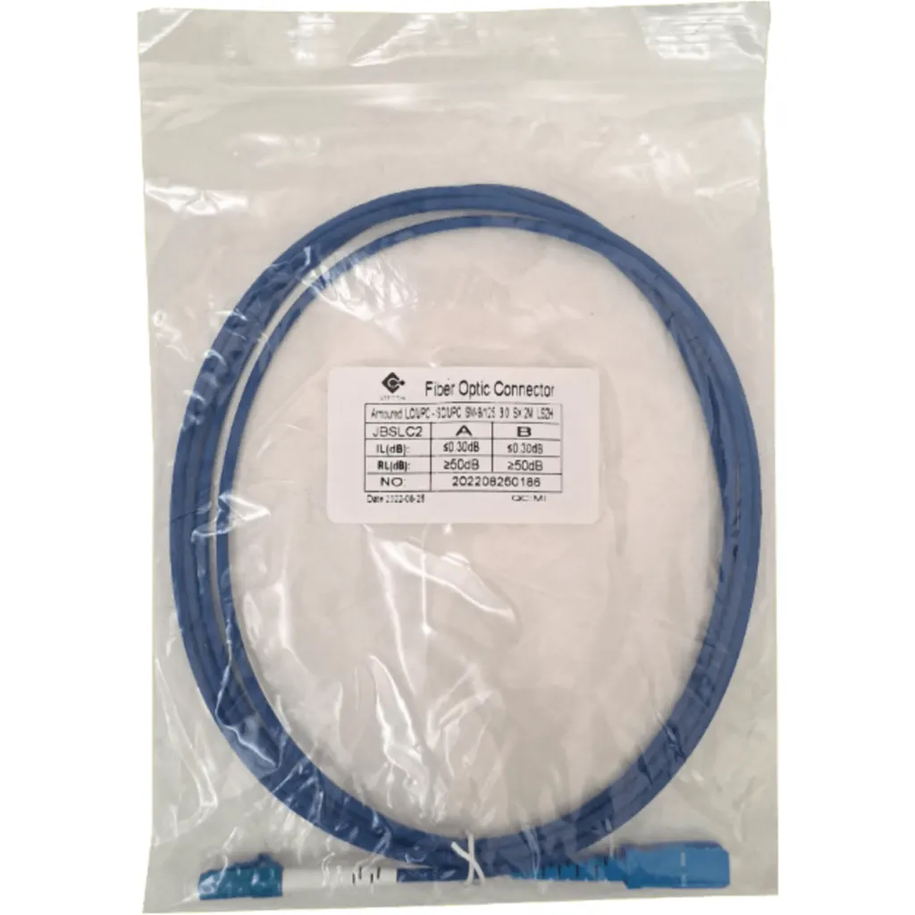 Imagen 1 de LSZH BLINDADO 2MT LC-SC SM SIMPLEX JUMPER CABLE FIBRA 3.0MM 9/125UM