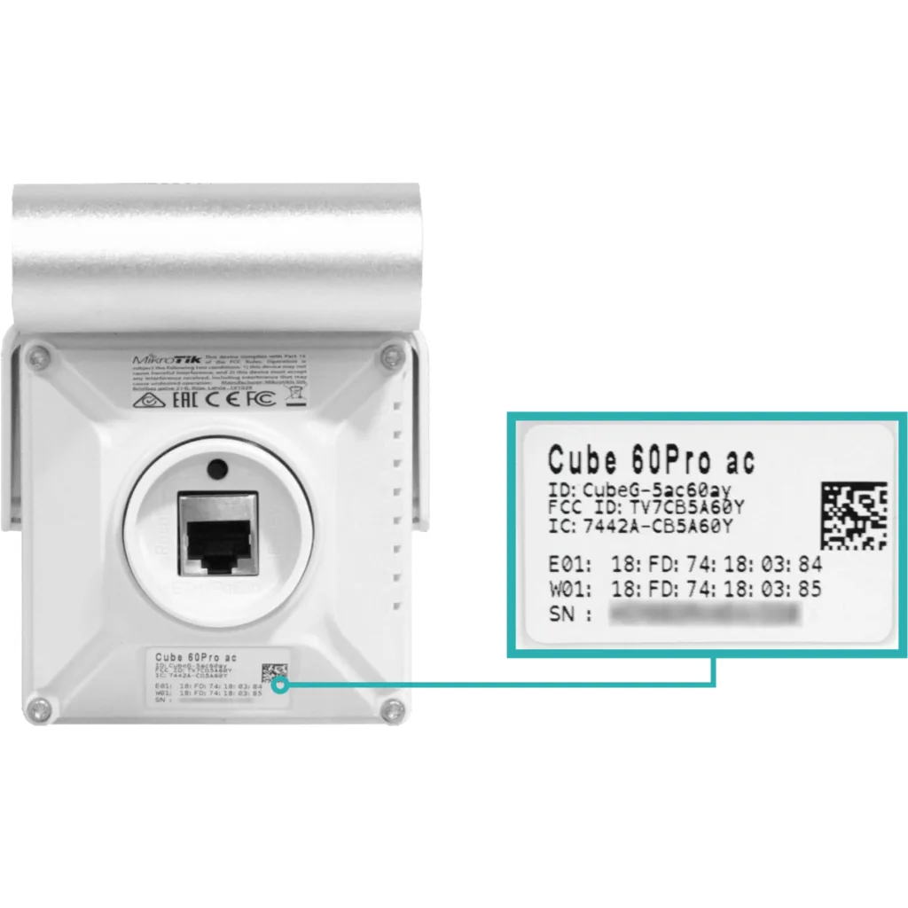 MIKROTIK 2un Pre-Config Cube60-Pro-ac 802.11ay 60GHz CubeG-5ac60aypair